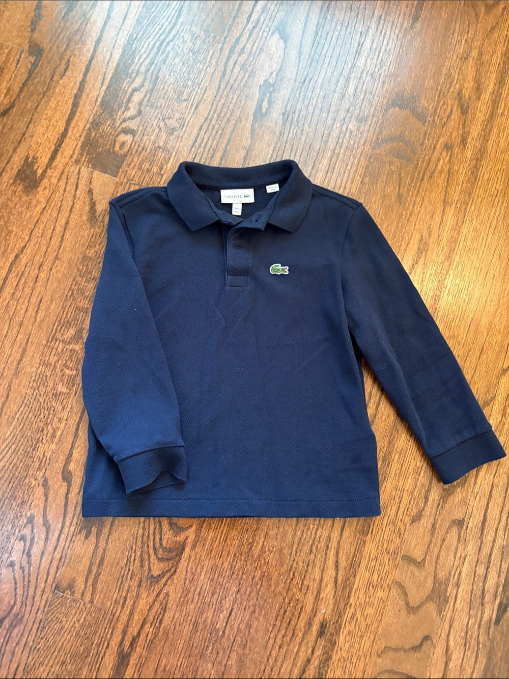 Lacoste Kids Navy Long Sleeve Polo Size 5 Y 5 Years